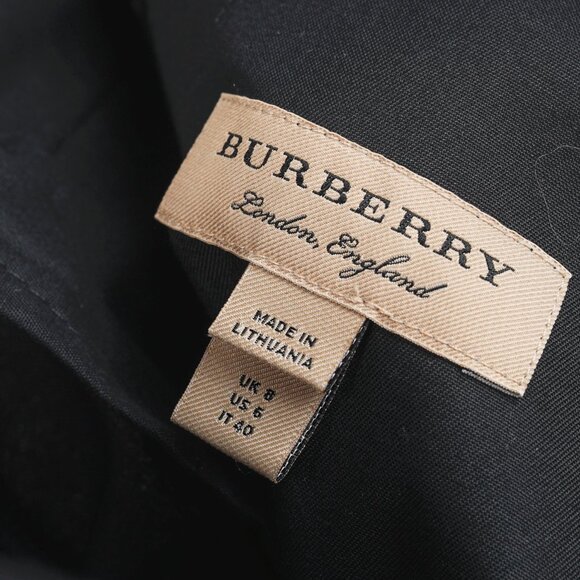 Burberry Black Stretch-Wool Straight-Leg Trousers - Picture 9 of 13